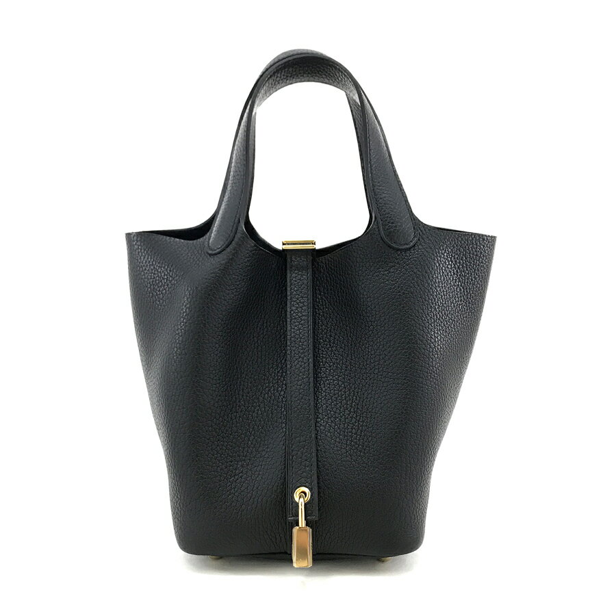 エルメス HERMES ハンドバッグ ピコタン ロック PM Picotin Lock トリヨンクレマンス Taurillon Clemence ノワール Noir ゴールド金具|Brand Selection STAGE
