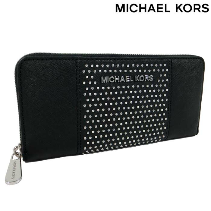 MICHAEL KORS マイケルコース財布 長財布 レディース ラウンドファスナー スタッズ / ブラック 32F4SJDZ3L 001 【レディース 長財布 二つ折り ブランド プレゼント】のサムネイル