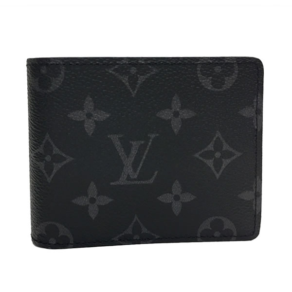 ルイヴィトン 二つ折り財布（男性向け） ルイヴィトン 財布 LOUIS VUITTON 二つ折り財布 ポルトフォイユ ミュルティプル モノグラム エクリプス Monogram Eclipse M61695【ルイ・ヴィトン ヴィトン BOX 保存袋 紙袋付 新品】