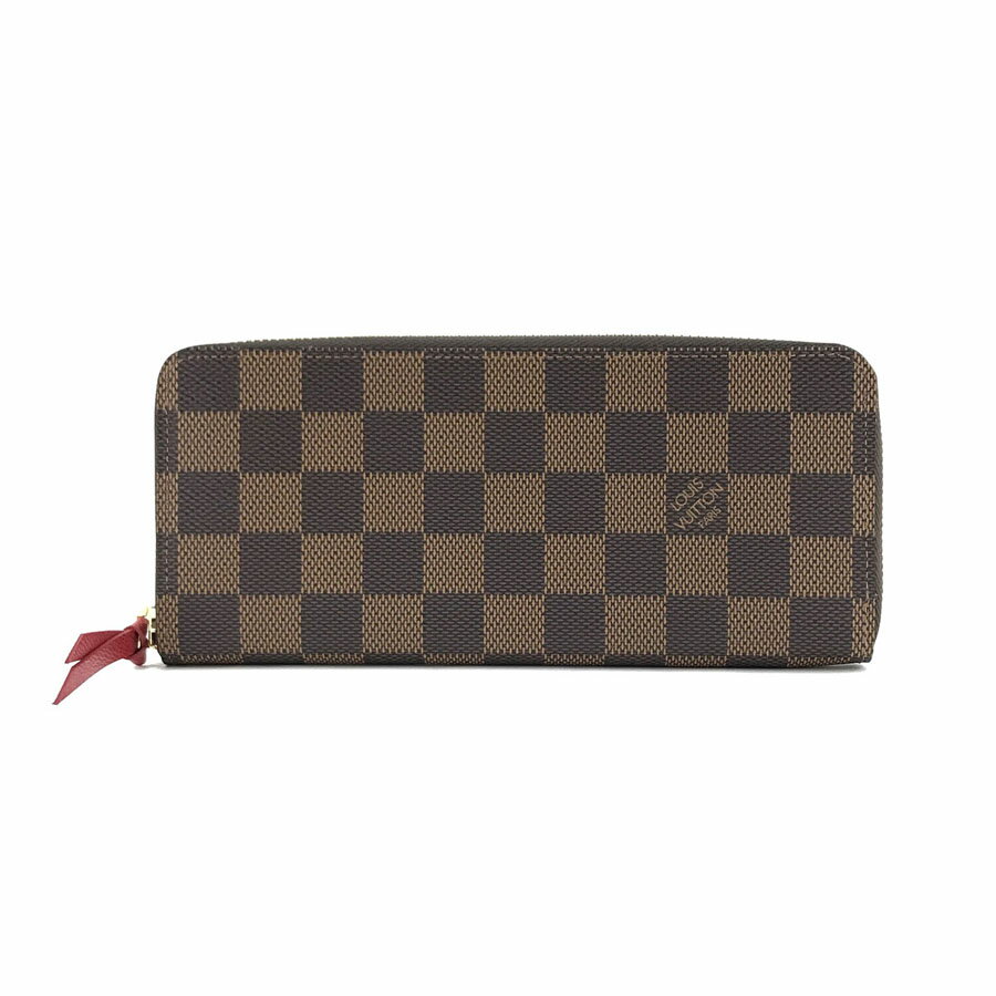 ルイヴィトン 長財布 LOUIS VUITTON ラウンドファスナー ポルトフォイユ クレマンス ダミエ エベヌ スリーズ N60534