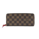 ルイヴィトン 長財布 LOUIS VUITTON ラウンドファスナー ポルトフォイユ クレマンス ダミエ エベヌ スリーズ N60534【ルイ・ヴィトン ヴィトン BOX 保存袋 紙袋付 新品】