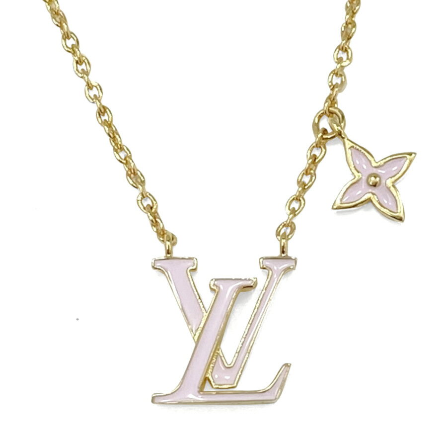 ルイヴィトン ネックレス（レディース） ルイヴィトン LOUIS VUITTON ネックレス コリエ・LV アイコニック エナメル モノグラム フラワー ピンク レディース M01215 新品