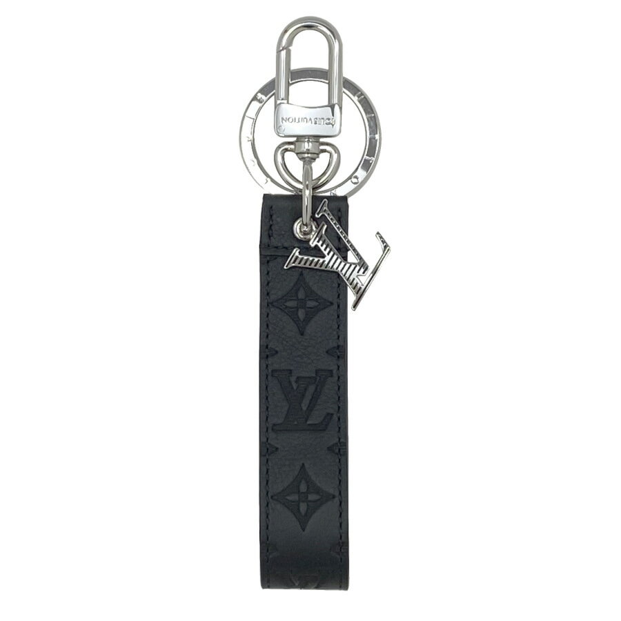 LOUIS VUITTON - 【新品】ルイヴィトン LOUIS VUITTON キーホルダー・ドラゴンヌ キーリング キーホルダー チャーム モノグラム LV シャドウ レザー ブラック ノワール シルバー M01298