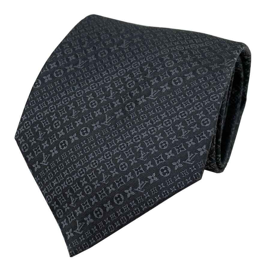 国内完売商品【新品】ルイヴィトン LOUIS VUITTON ネクタイ・マイ モノグラム 8CM シルク 100% アントラシット ダークグレー ブルーグレー ロゴ モノグラム ギフト プレゼント M79419