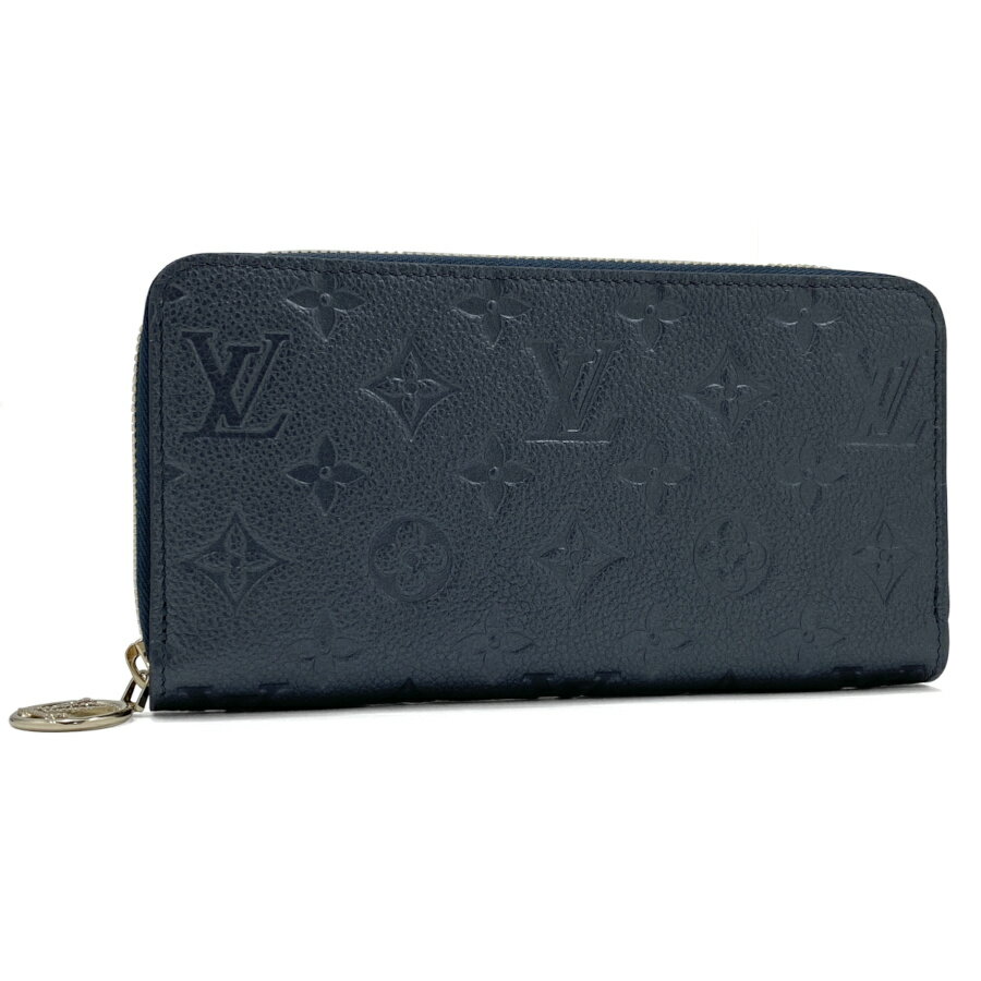 【新品】ルイヴィトン LOUIS VUITTON ジッピー・ウォレット 長財布 財布 ラウンドファスナー ジッピーウォレット モノグラム アンプラント ネイビーブルー 紺 青 M82838