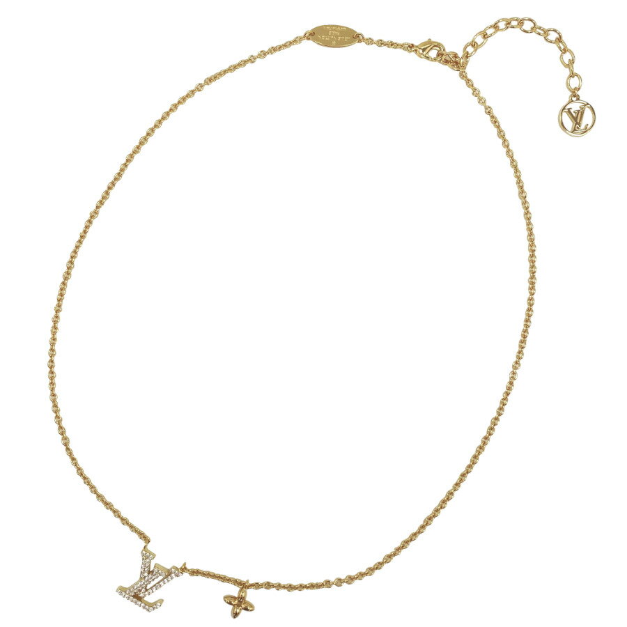 ルイヴィトン LOUIS VUITTON ネックレス ペンダント アクセサリー コリエ LVアイコニック ゴールド ストラス モノグラム フラワー レディース M00596 新品のサムネイル