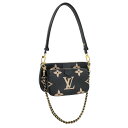 ルイヴィトン　ポシェット ルイヴィトン LOUIS VUITTON ショルダーバッグ ミュルティ ポシェット アクセソワ―ル バイカラー モノグラム アンプラント レザー ノワール ブラック ベージュ M45777 ヴィトン レディース クロスボディ 斜め掛け 肩掛け 2WAY