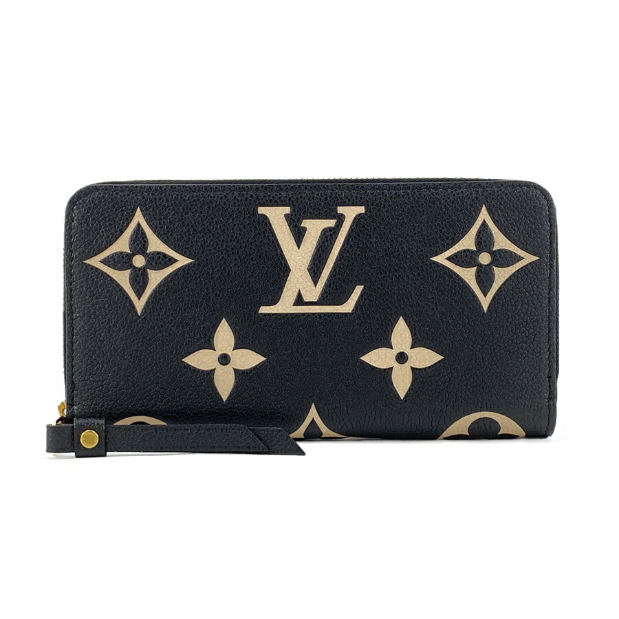 ルイヴィトン 長財布（レディース） ルイヴィトン LOUIS VUITTON 長財布 ラウンドファスナー ジッピー ウォレット モノグラム アンプラント ブラック ベージュ M80481 新品