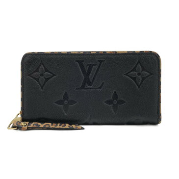 ルイヴィトン LOUIS VUITTON 長財布 ラウンドファスナー ジッピー ウォレット モノグラム アンプラント アニマルプリント レザー ノワール ブラック ヒョウ柄 ワイルドアットハート 2021秋 カプセルコレクション M80680