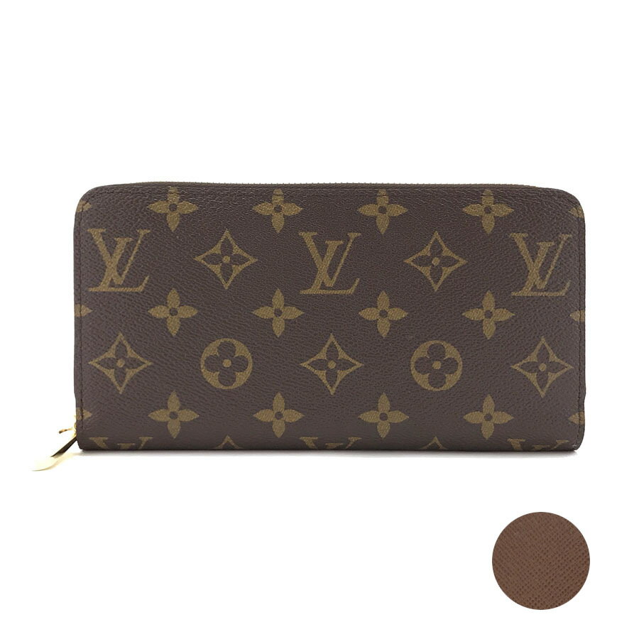 Louis Vuitton ルイ ヴィトン 長財布 財布 ラウンドファスナー ジッピーウォレット モノグラム LV イニシャル ブラウン ゴールド金具 茶色 M42616