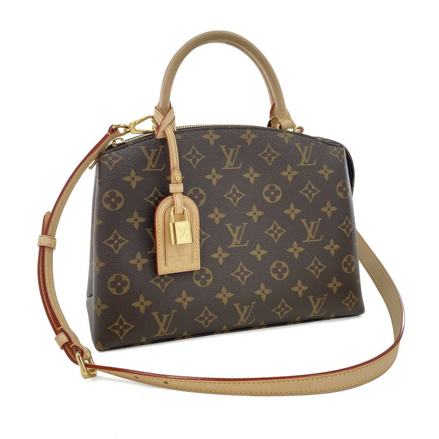 ルイヴィトン ハンドバッグ（レディース） ルイヴィトン LOUIS VUITTON プティ パレ PM ハンドバッグ ショルダーバッグ 2WAY モノグラム ブラウン レッド ネームタグ パドロック カデナ 鍵 M45900 新品