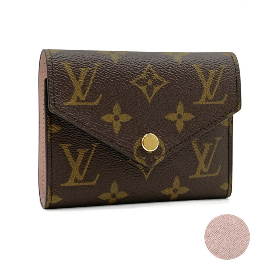 ルイヴィトン LOUIS VUITTON 財布 三つ折り ポルトフォイユ ヴィクトリーヌ モノグラム ローズ バレリーヌ M62360 新品