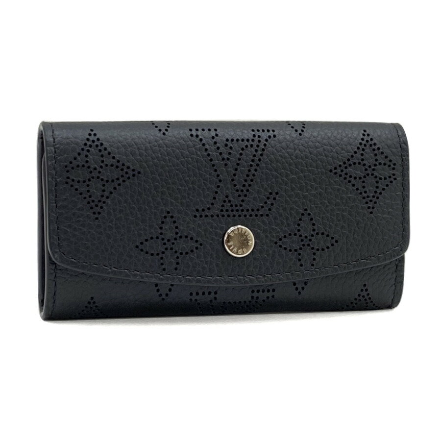 ルイヴィトン LOUIS VUITTON 4連 キーケース ミュルティクレ 4 モノグラム ノワール ブラック 黒 マヒナ レザー メンズ レディース M64054