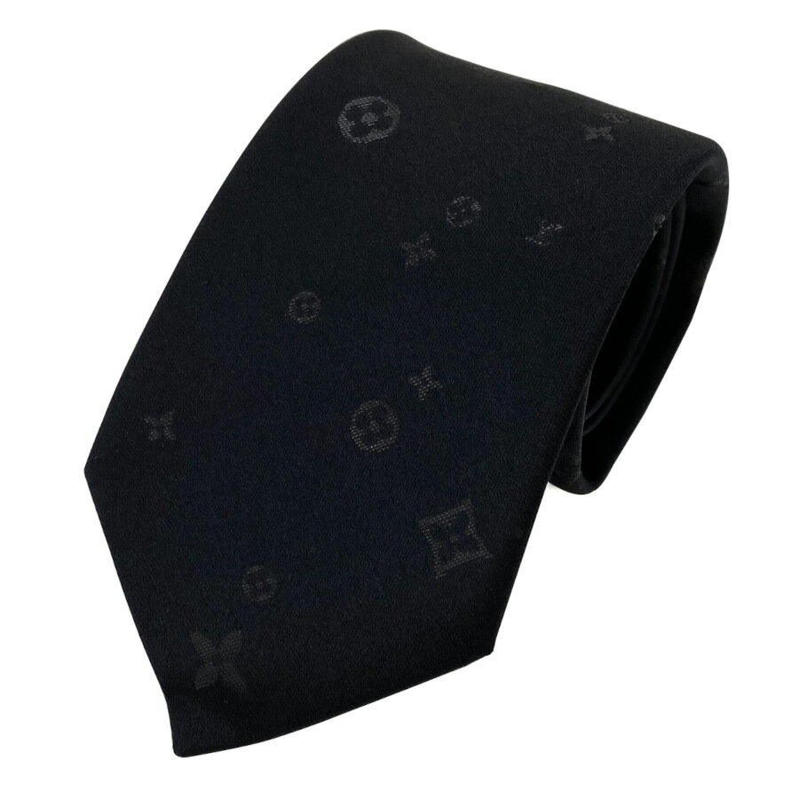 【新品】ルイヴィトン LOUIS VUITTON ネクタイ LV スターリーナイト 7CM モノグラム シルク ノワール ブラック 黒 M79089のサムネイル