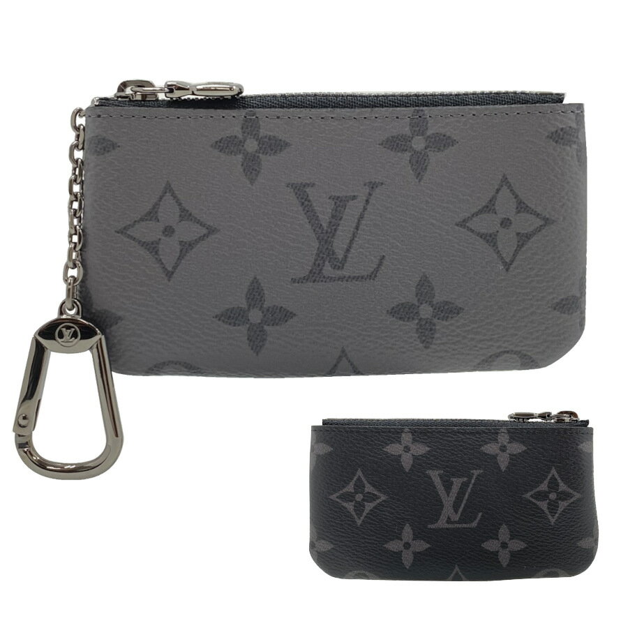 ルイヴィトン LOUIS VUITTON バイカラー ポシェット クレ コインケース 小銭入れ キーケース モノグラム エクリプス グレー ブラック シルバー 黒 M80905