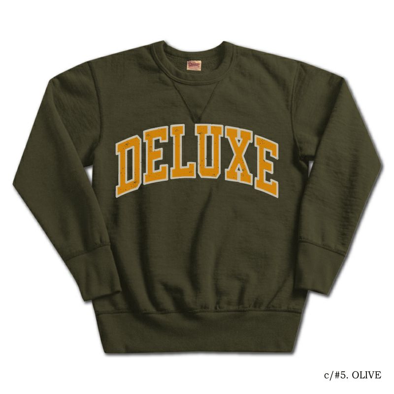 新品 Deluxeware オリーブグリーン スウェットシャツ XL 新品 Deluxeware オリーブグリーン スウェットシャツ XL