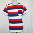 BT-06W-ホワイトレッドブルー-ボーダーTシャツ06-BT06W-FLATHEAD-フラットヘッドTシャツ【送料無料】【smtb-tk】【楽ギフ_包装】(4)