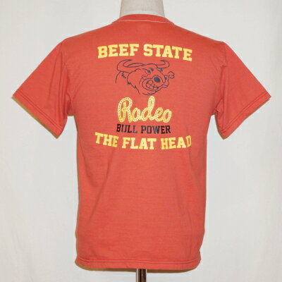 THC-137W-ライトレッド-BEEF STATE-THC137W-FLATHEAD-フラットヘッドTシャツ【送料無料】【smtb-tk】【楽ギフ_包装】