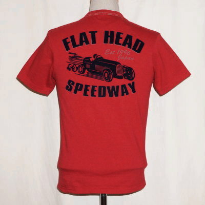 THC-177-ダークレッド-SPEEDWAY-THC177-FLATHEAD-フラットヘッドTシャツ-THC系