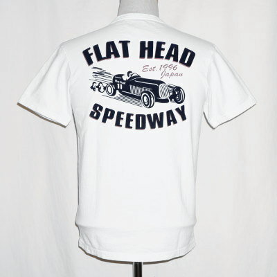 THC-177-ホワイト-SPEEDWAY-THC177-FLATHEAD-フラットヘッドTシャツ-THC系