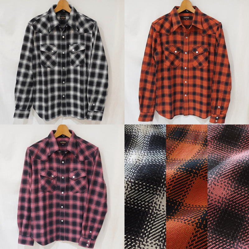 FN-SNW-005L オンブレーチェックフランネルウエスタンシャツ005L FNSNW005L FLATHEAD フラットヘッド OMBRE CHECK FLANNEL WESTERN SHIRT【送料無料】【smtb-tk】【楽ギフ_包装】