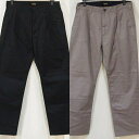 ギフト対応FLATHEAD(フラットヘッド)WIDE CHINO PANTS（ワイドチノパンツ)FN-PA-C001！ ムラ糸を使った程よい抜け感がある綾織生地を使用。 シルケット（糸の毛羽を取る加工）を行わず染めることで、マットでクラシックな色味に仕上がっています。 限界まで打ち込みをした肉感、張り感のある生地が特徴のチノパン。高密度な綾織は傷になりやすく、綺麗に織り上げられる織機はとても希少です。 しっかりとした太さがありながら、裾に掛けてテーパードするシルエットの美しいワイドテーパードチノ。カジュアル感も高く、ラフな着こなしにオススメです。 フロントにはタックが2本ずつ入っています。腰回りはゆったりとしたつくりで楽な履き心地に。 負荷のかかる部分は巻き縫い縫製を行い、強度を高めています。 ジッパーはユニバーサルジッパーを使用。 バックポケットにはネームタグが付いています。 ウォッシュモデル。 ※）仕様等の詳細は予告なく変更する場合がございます。画像はメーカーから提供していただいたり、サンプルを撮影したもの等です。通常商品より色合いに違いがある可能性が高くなっております。予めご了承ください。 FN-PA-C001 ウエスト 前股上 後股上 ワタリ 裾幅 股下 S 80.0 27.5 42.0 33.5 20.0 79.0 M 83.5 29.0 42.5 35.5 20.5 81.5 L 87.0 29.5 43.5 36.0 22.0 81.5 XL 91.5 29.5 44.0 37.0 22.5 81.5 上記の表の数値は納品時点での状態をメーカーにて計測したメーカー公称サイズで す。(ノンウォッシュの商品はノンウォッシュ状態での計測、ウォッシュ済みの商品 はウォッシュ済み状態での計測となっております)ノンウォッシュの商品は個体差や 生産時期の違い等他で数値にずれが出る可能性があります。ウォッシュ後の数値は個 体差等に加え、洗い方・乾燥の方法により、上記の数値と異なる場合がありますの で、ご了承ください。また計測方法での違い、個体差、季節的、気候的な誤差は含ま れていません。目安としてお考え下さい。