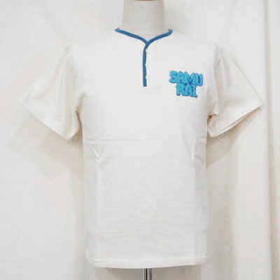 SJST19-112-IV-サムライジーンズリペンコットン吊編パイピングヘンリーネックTシャツ19-112-SJST19112-SAMURAIJEANS-サムライジーンズTシャツ【smtb-tk】【送料無料】【楽ギフ_包装】