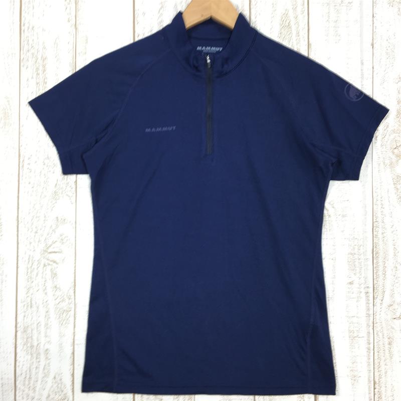 【中古】 【WOMEN 039 s S】 マムート パフォーマンス ドライ ジップ Tシャツ Performance Dry Zip T-Shirt ショートスリーブ MAMMUT 1017-00430 ネイビー系