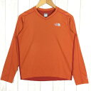 【Men's S オレンジ系】 The North Face ( ザ・ノースフェイス ) ロングスリーブ ベロシティ Vネック L/S Velocity V-N...