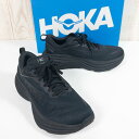 【Men's 27.0cm ブラック系】 Hoka Oneone ( ホカ オネオネ ) ボンダイ 8 ワイド Bondi 8 Wide ロードランニングシュー...