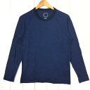 【Unisex S ネイビー系】 Yamatomichi ( 山と道 ) 100% メリノ ライト ロングスリーブ 100% Merino Light Long...