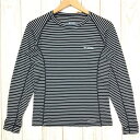 【Women's L ブラック系】 Columbia ( コロンビア ) オムニウィック ボーダー ロングスリーブ Tシャツ クルーネック 速乾 PL2629 ...