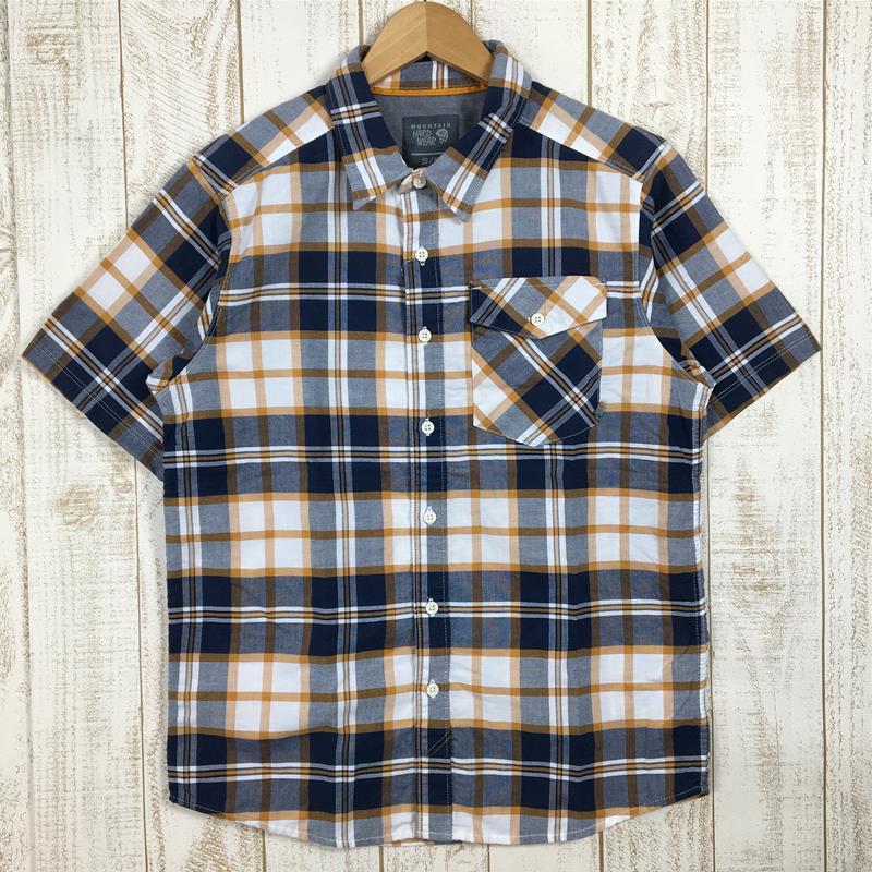 【Men's S ネイビー系】 Mountain Hardwear ( マウンテンハードウェア ) ショートスリーブ プレイド シャツ Short Sleeve Plaid Shirt コットン/ポリ 速乾 OE6525 Men's コットン ショートスリーブシャ