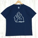 【Men's S ネイビー系】 Millet ( ミレー ) バックパッカー プリント Tシャツ MIV01719 Men's 化繊 ショートスリーブTシャツ ...