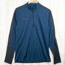 【Men's L ネイビー系】 Mammut ( マムート ) エクセレンス ウール ジップ シャツ Excellence Wool Zip Shirts ポリ...