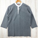 【Men's S グレー系】 Barbarian ( バーバリアン ) ラグビーシャツ ラガーシャツ ヘンリーネック 7分袖 カナダ製 コットン ウェア トップ...