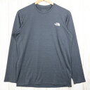 【Men's S グレー系】 The North Face ( ザ・ノースフェイス ) ロングスリーブフラッシュドライスリーディークルー ポリエステル ウェア ...