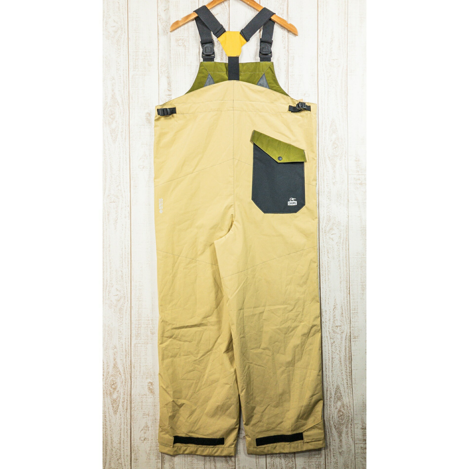 【Men's M ベージュ系】 Chums ( チャムス ) ゴアテックスインフィニアムオーバーオール ポリエステル ウェア ボトムス ロングパンツ レインシェル GORE-TEX ( ゴアテックス ) z00050668 レインシェル ロングパンツ ボトムス ウ