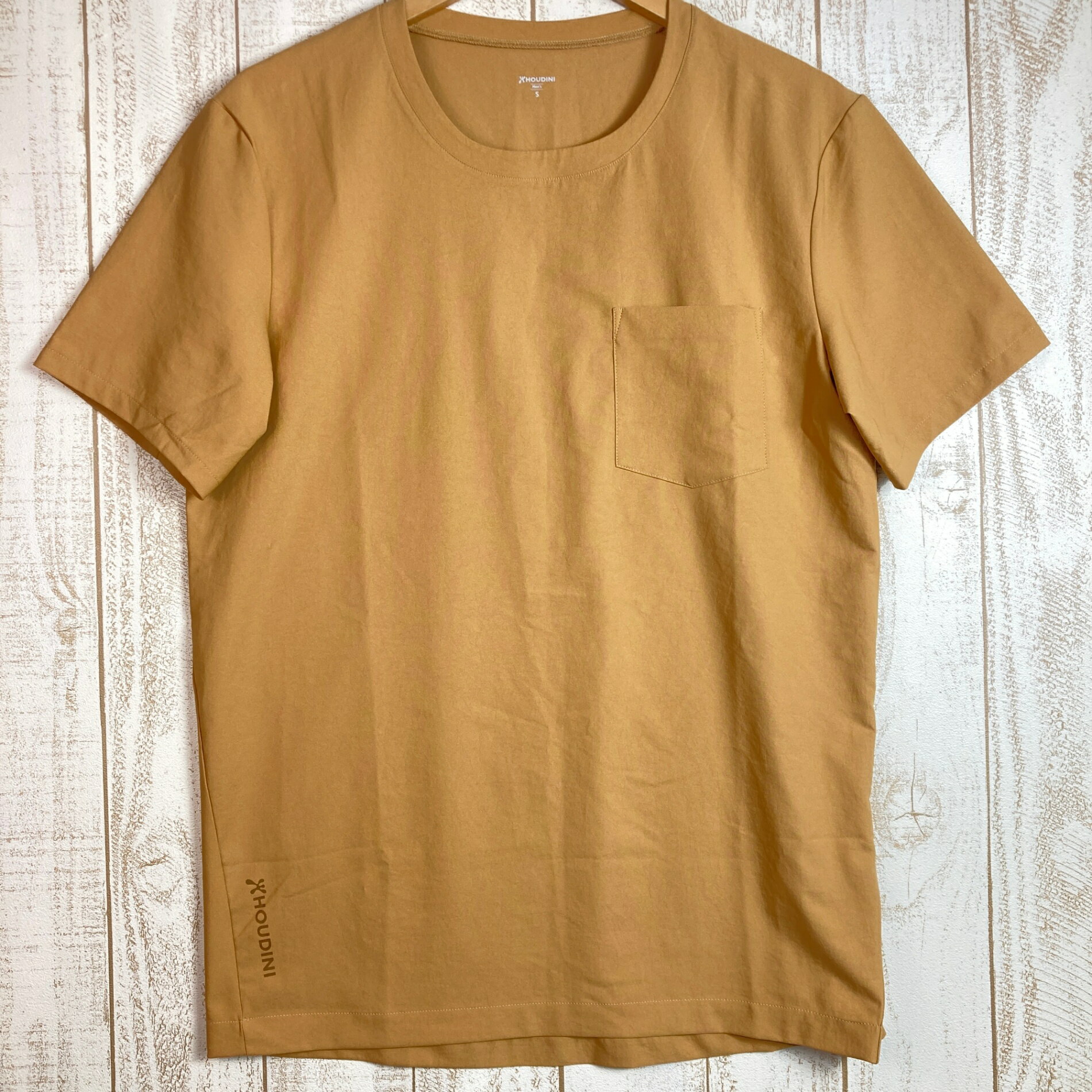 【Men's S ベージュ系】 Houdini ( フーディニ ) カバー ティー Cover Tee ポリエステル ウェア トップス インナー シャツ ショートスリーブTシャツ クルーネック 化繊 z00051909 化繊 ショートスリーブTシャツ クルーネック