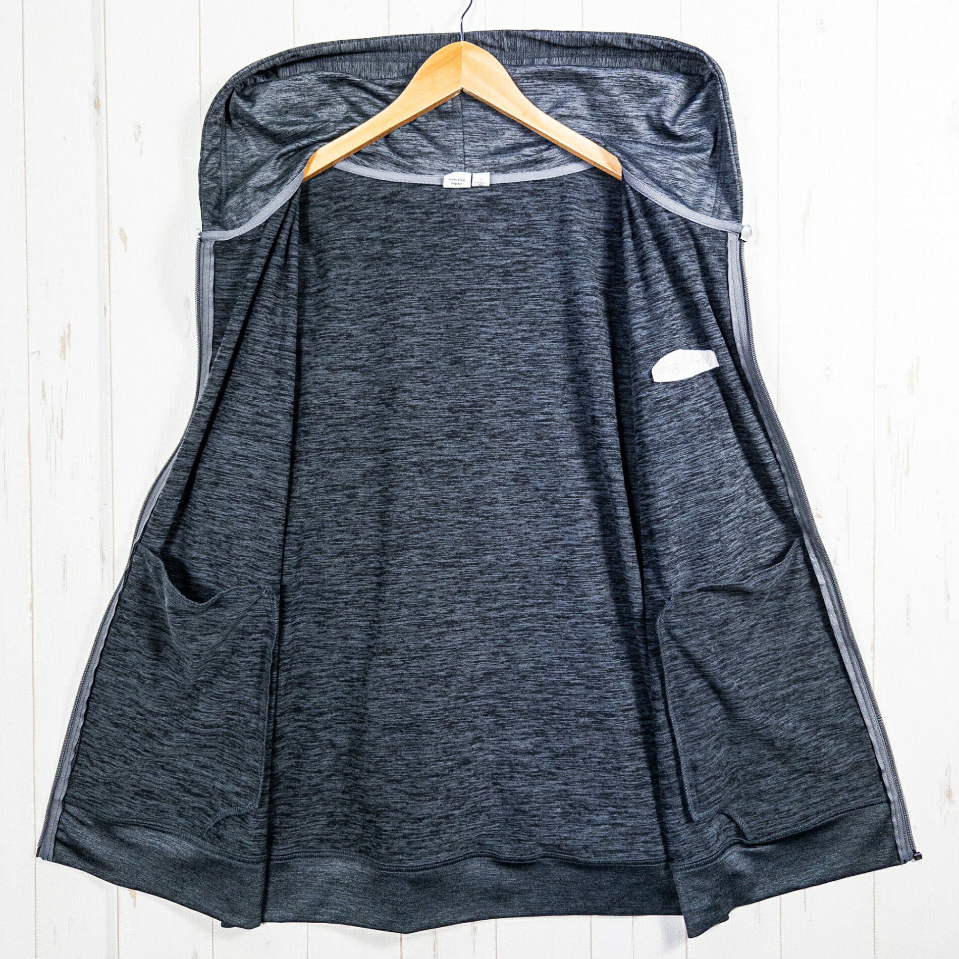 【Men's L グレー系】 Tentree（テンツリー） フルジップフーディ 企業刺繍あり ポ...