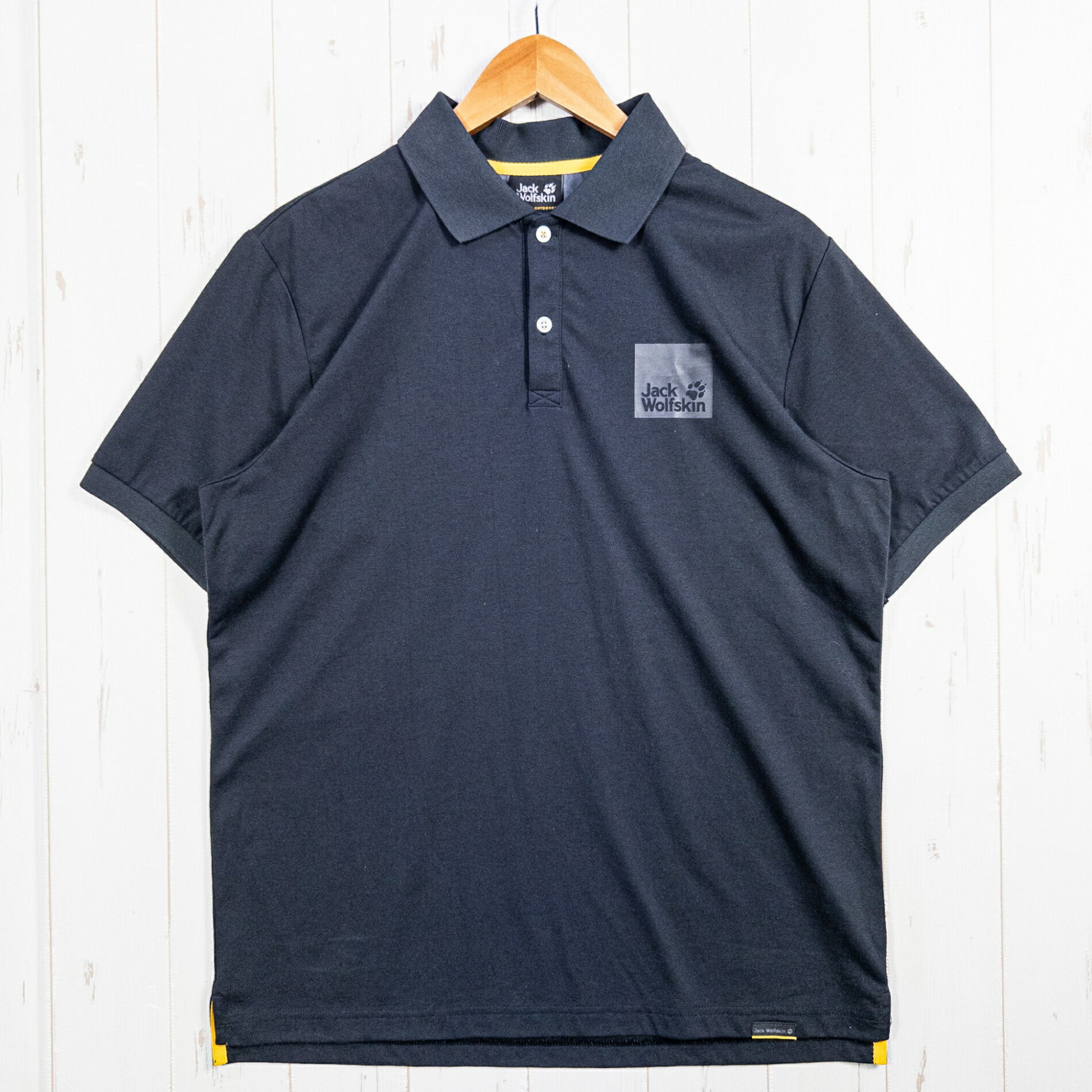 【Men's M ブラック系】 Jackwolfskin ( ジャックウルフスキン ) コットン ショートスリーブ ポロ コットン ウェア トップス インナー シャツ ショートスリーブシャツ 化繊 z00053094 化繊 ショートスリーブシャツ インナー シャツ