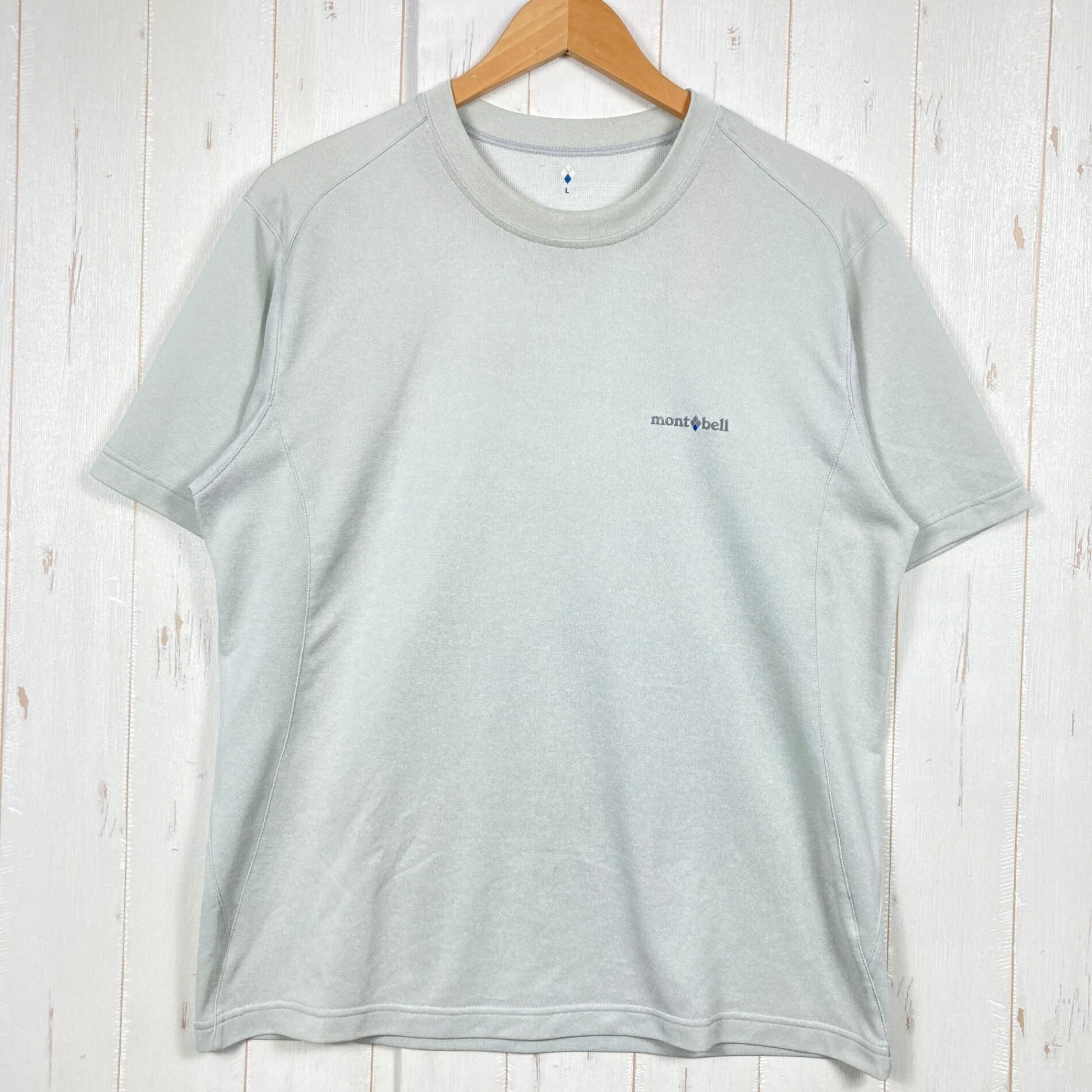 【Men's L アイボリー系】 Montbell ( モンベル ) ウイックロン ZEO T ポリエステル ウェア トップス ..