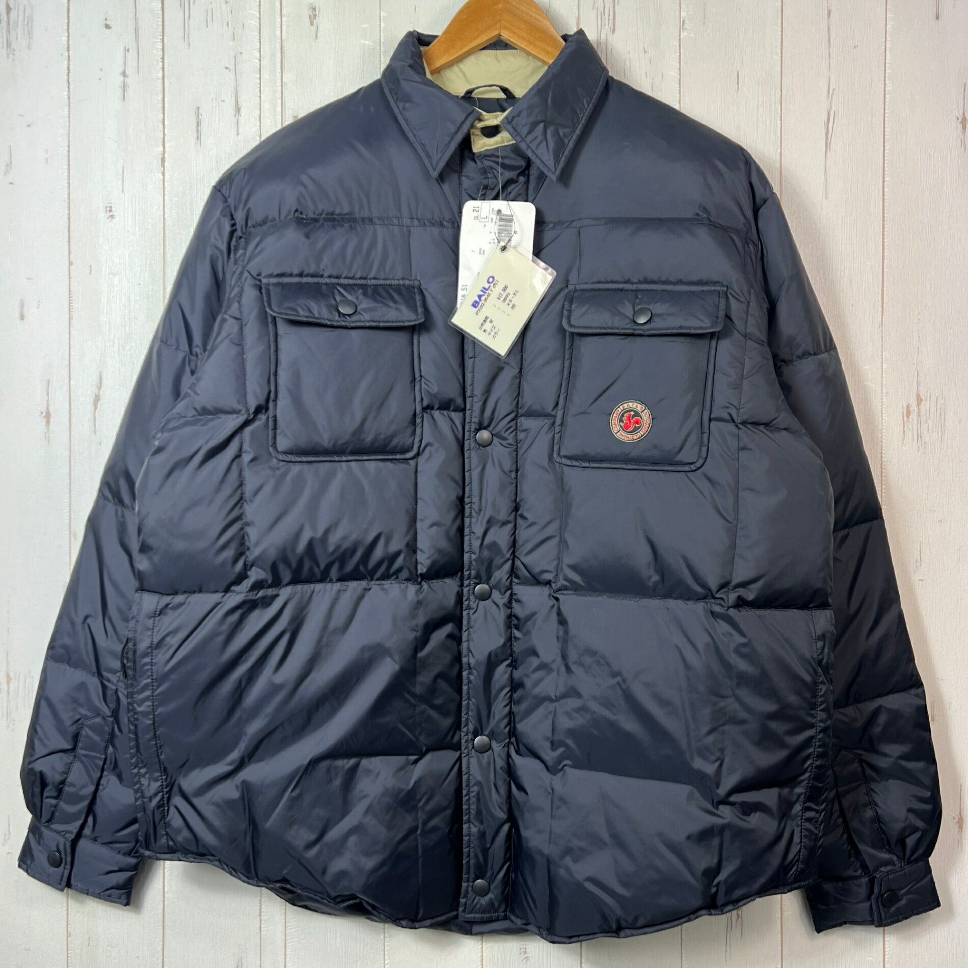 乐天商城 - 【Men's L ネイビー系】 Bailo ( バイロ ) カミショーネ ウォモ インサレーション ピューマ ジャケット Camicione Uomo In Piuma Jacket ダウン ウェア トップス アウター ジャケット ダウンインサレーション z0005