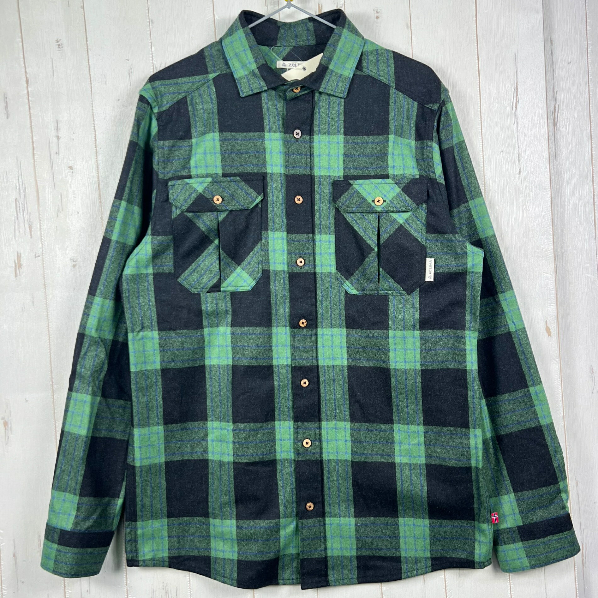 【Men's M グリーン系】 Aclima ( アクリマ ) レジャーウール リボーン ウール シャツ LeisureWool ReB..