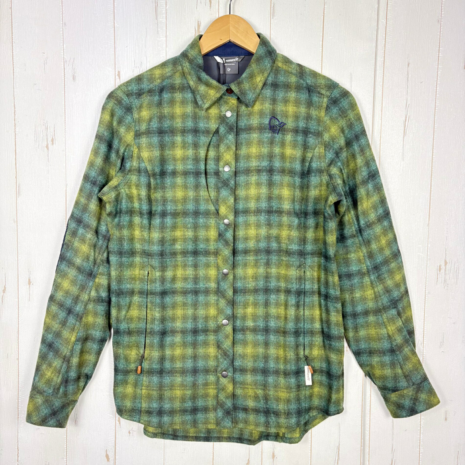 乐天商城 - 【Women's S カーキグリーン系】 Norrona ( ノローナ ) タモック ウール シャツ ウィメンズ Tamok Wool Shirt W's 1219-19 3001 ROSIN z00056114 3001 ROSIN ウール ロングスリーブシャツ インナー
