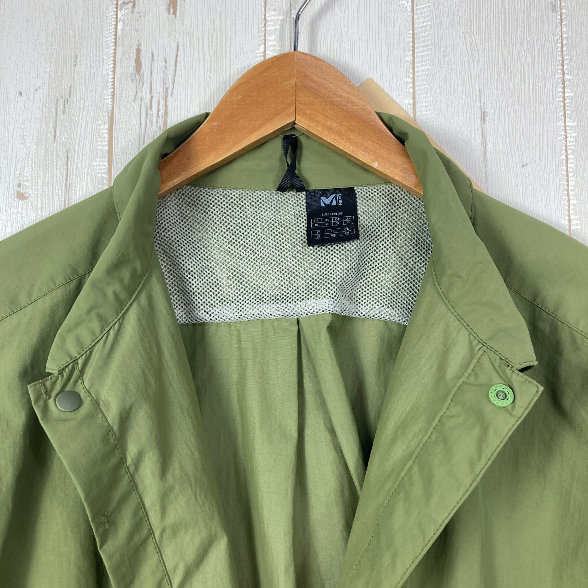 【Men's XL グリーン系】 Millet ( ミレー ) ブリーズバリヤー シャツジャケット B...