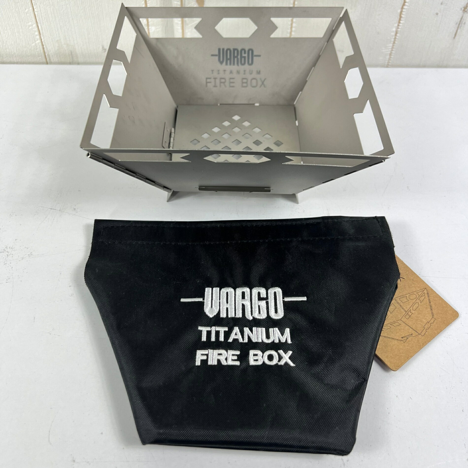 乐天商城 - 【OneSize シルバー系】 Vargo ( ヴァーゴ ) チタニウムファイヤーボックス（網なし） Titanium Fire Box (No Grill) T-319 z00056886 焚き火台 キャンピングギア