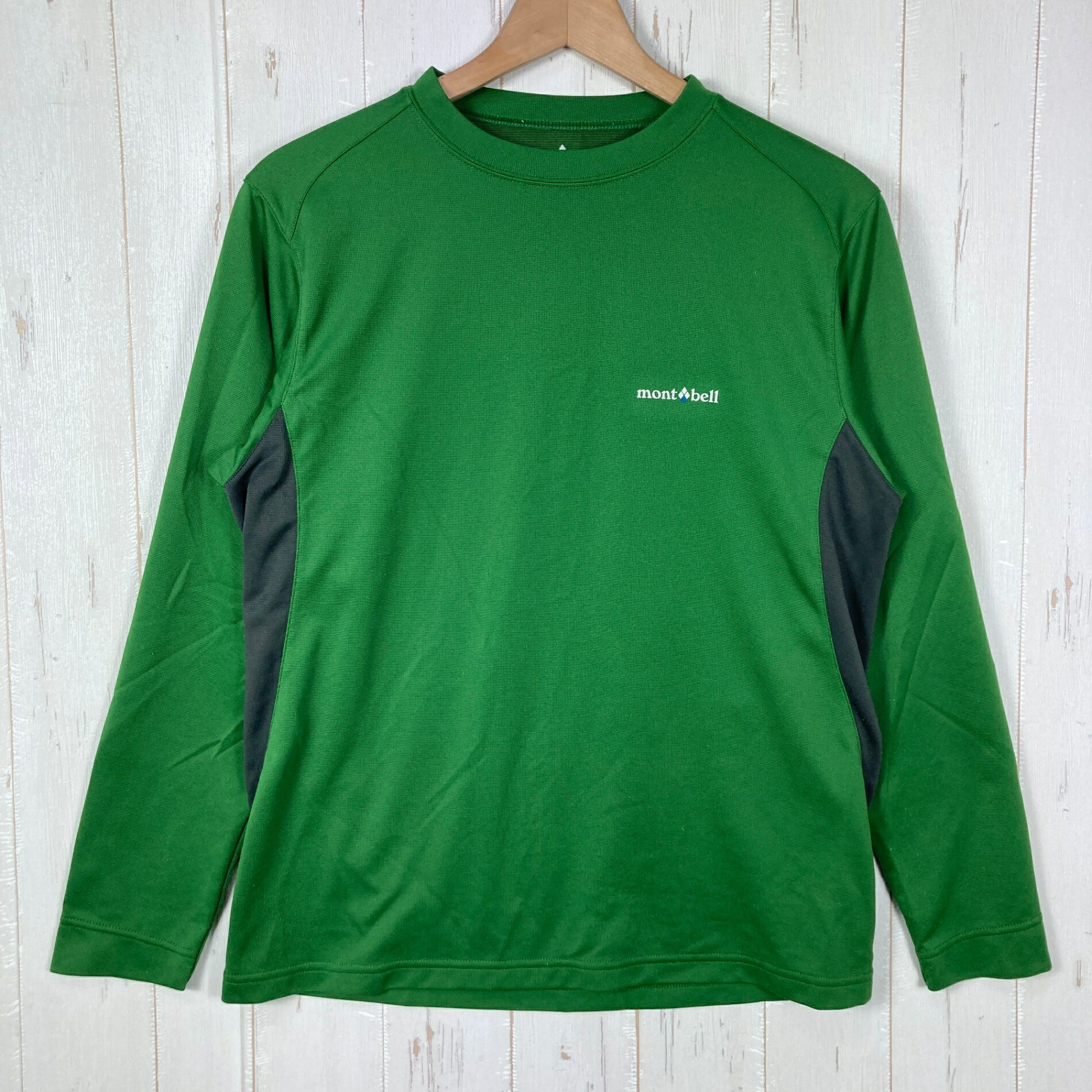 【Men's S グリーン系】 Montbell ( モンベル ) ウイックロン ZEO ロングスリーブティー ポリエステル ウェア トップス インナー シャツ ロングスリーブTシャツ クルーネック 化繊 z00055762 化繊 ロングスリーブTシャツ クルーネ