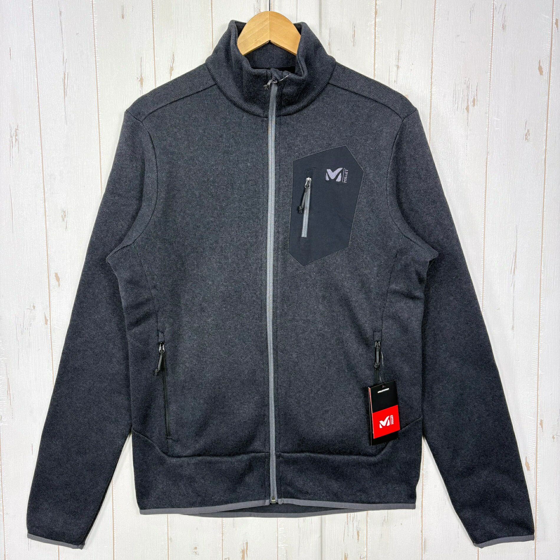 樂天商城 - 【Men's M ブラック系】 Millet ( ミレー ) トリベニ ジャケット Tribeni Jacket Black / Noir ニットセーター調 ポリエステル ウェア トップス アウター ジャケット フリース z00057464 Black / Noir
