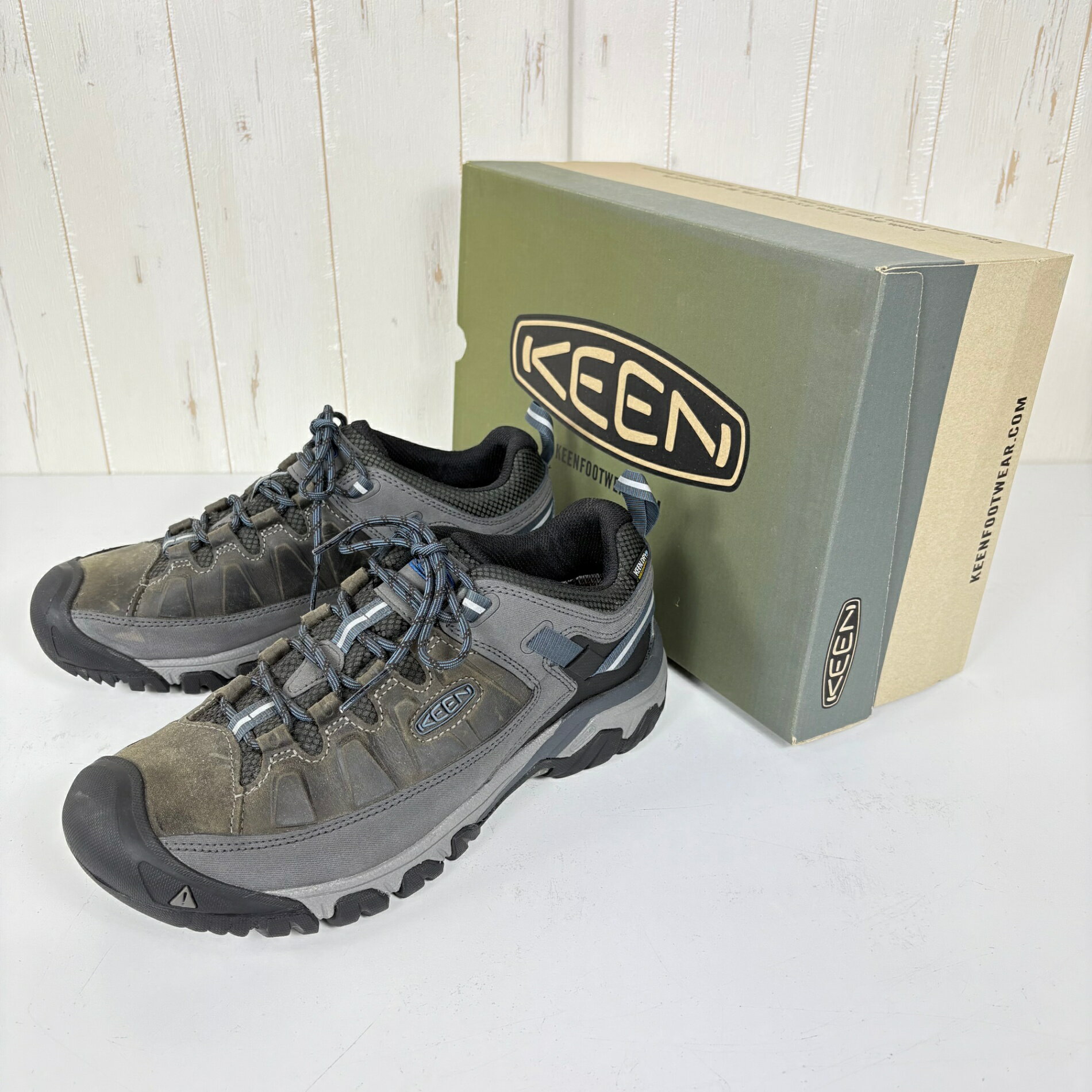 乐天商城 - 【Men's 28.5cm ネイビー系】 Keen ( キーン ) ターギー 3 ウォータープルーフ M Targhee III WP M 1017785 STEEL GRAY/CAPTAIN BLUE z00057630 STEEL GRAY/CAPTAIN BLUE ハイ